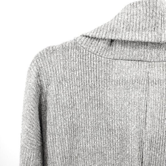 143 Story by Line Up Slouchy Rib Cowl Neck Long Sleeve Tunic Top M Gray - Picture 12 of 16